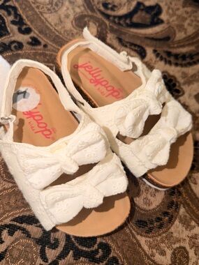 Jellypop Kids Cream Bow Strap Sandals